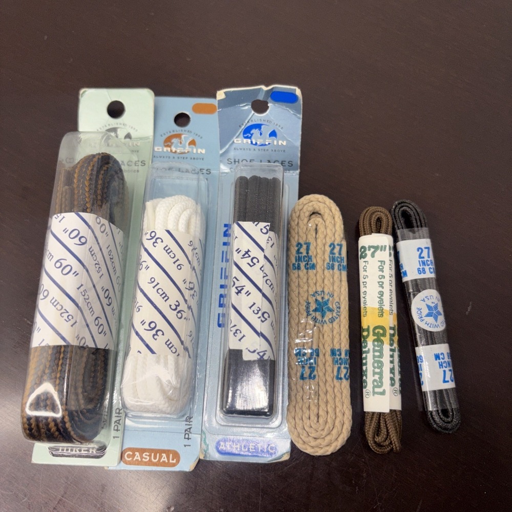 Lot‎ Of 6 Shoe Laces Griffin, Misc Hiker , Casual, Athletic